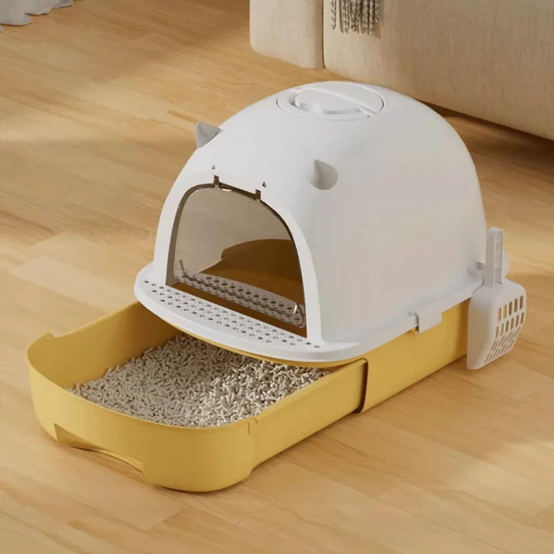 Extra Large Entrance Defecation open‑ended Litter Box Luxury Detachable With Hole Litter Box Kuweta Dla Kota Household Items