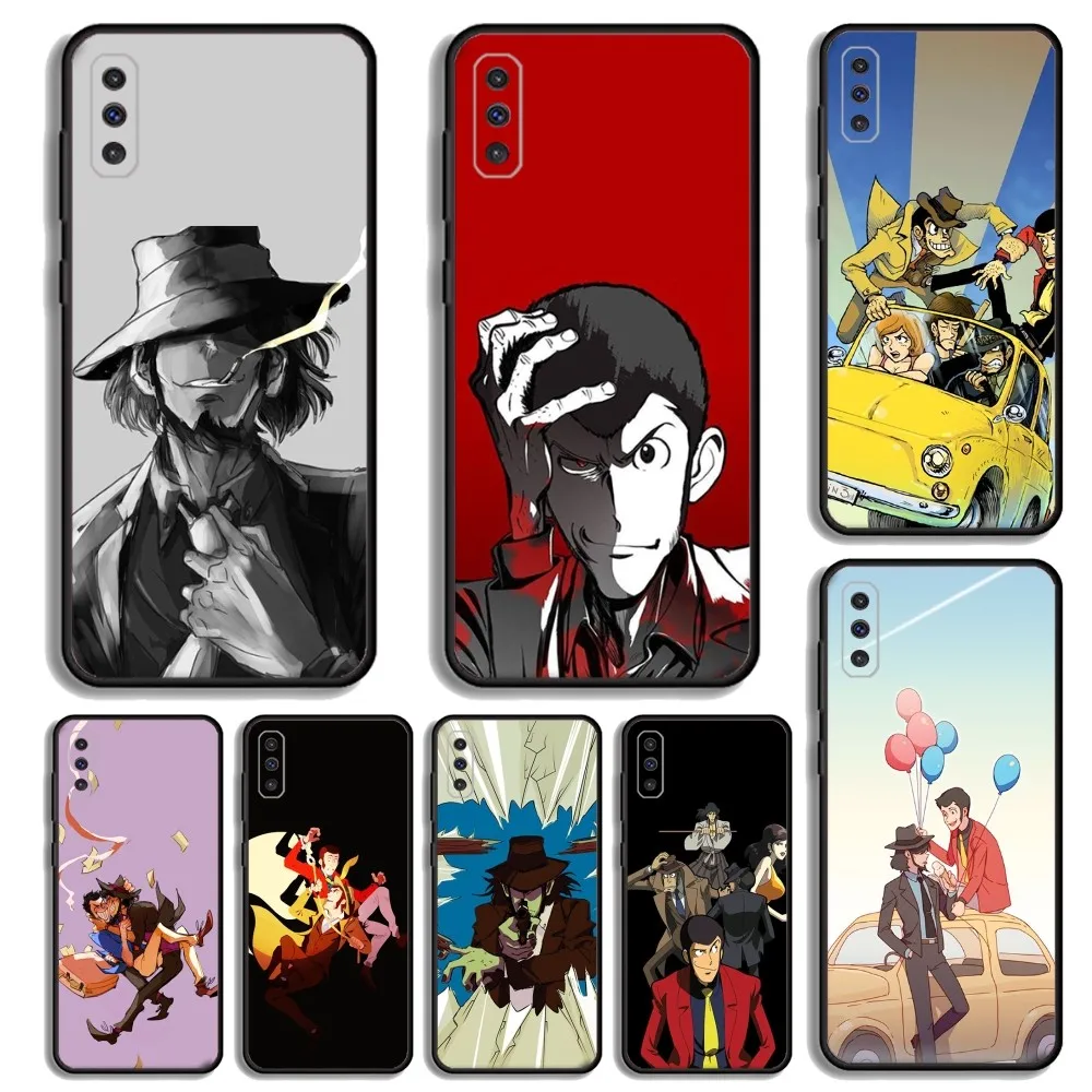 L-Lupin третий чехол для телефона Samsung S23,23,22,30,21,10,9,Note20 Ultra,Lite,Ultra,5G,Plus,FE, черный мягкий чехол