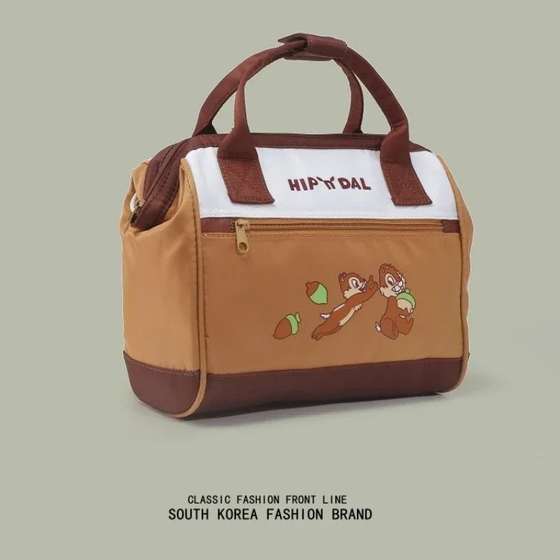 Disney Chip An' Dale Woody Cute Portable Nylon Printed Zipper Crossbody Shoulder Strap Adjustable Large Capacity Shoulder Bag