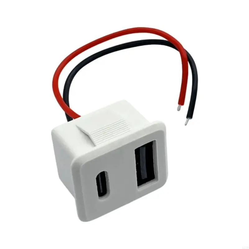 462E USB And Type C Charging Port Power Socket With Cable For Multiple Devices