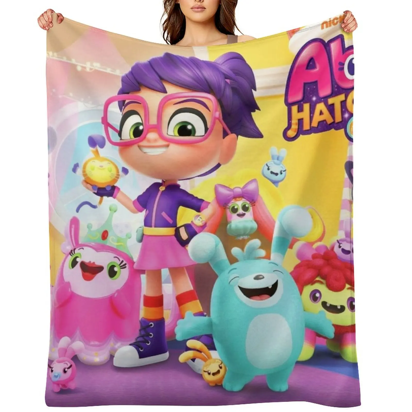 Abby Hatcher characters fuzzly catcher abby hatcher season 2 abby hatcher adventure bike MO and Bo Throw Blanket