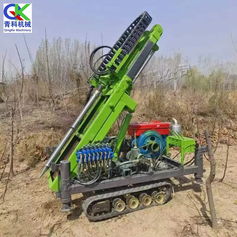 2.8-meter sliding frame travel pile driver 7-15km/h spiral drilling machine Hydraulic and pneumatic down the hole equipment