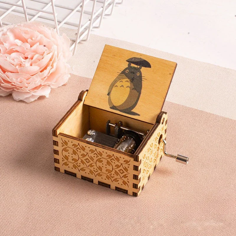 Hayao Miyazakis صندوق تشغيل الموسيقى عقارب الساعة طفولية من الخشب الصلب صندوق تشغيل الموسيقى الإبداعي هدية عيد ميلاد صندوق تشغيل الموسيقى بحار #3