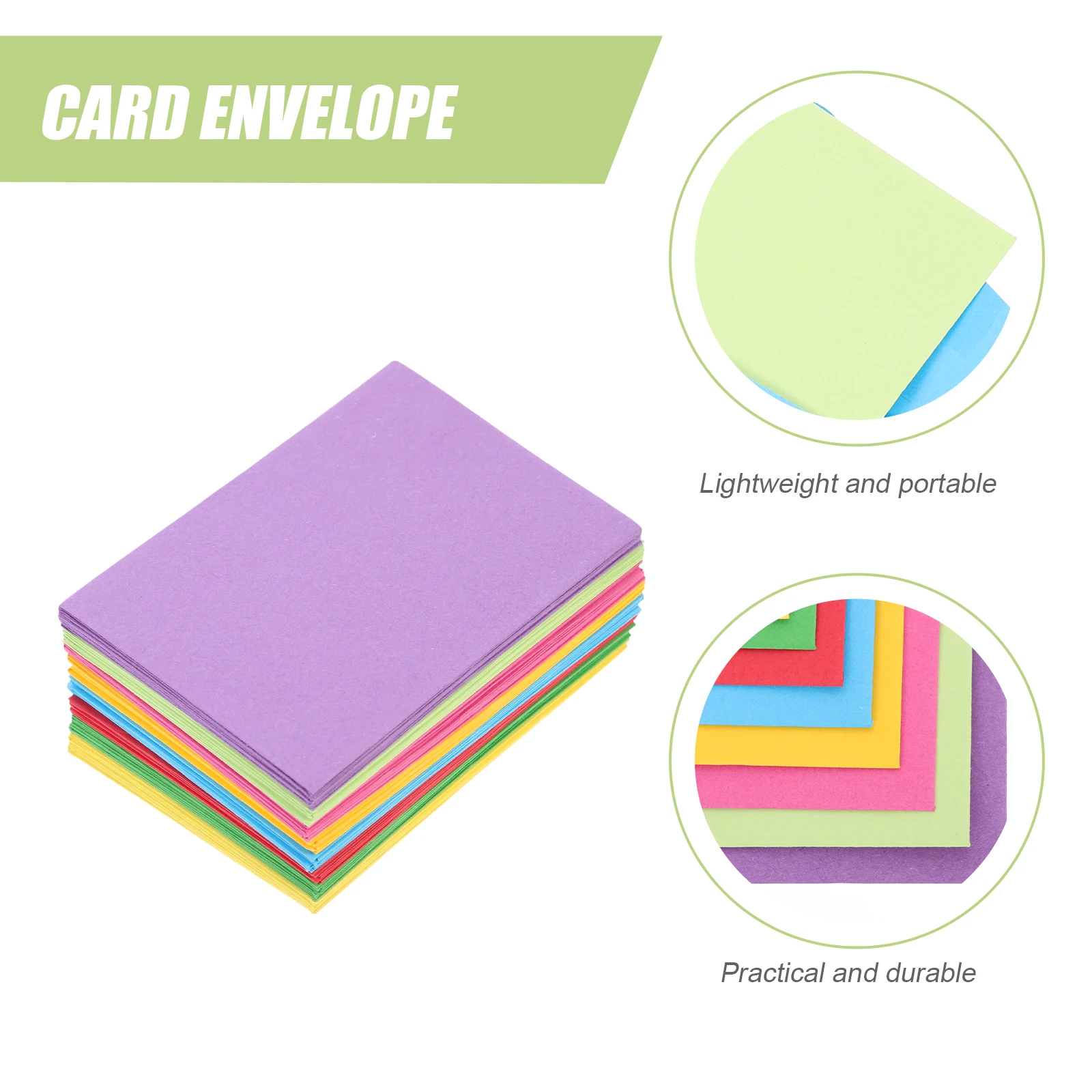 

80 Pcs Colored Envelope Greeting Card Envelopes Multipurpose Mini Paper Invitation
