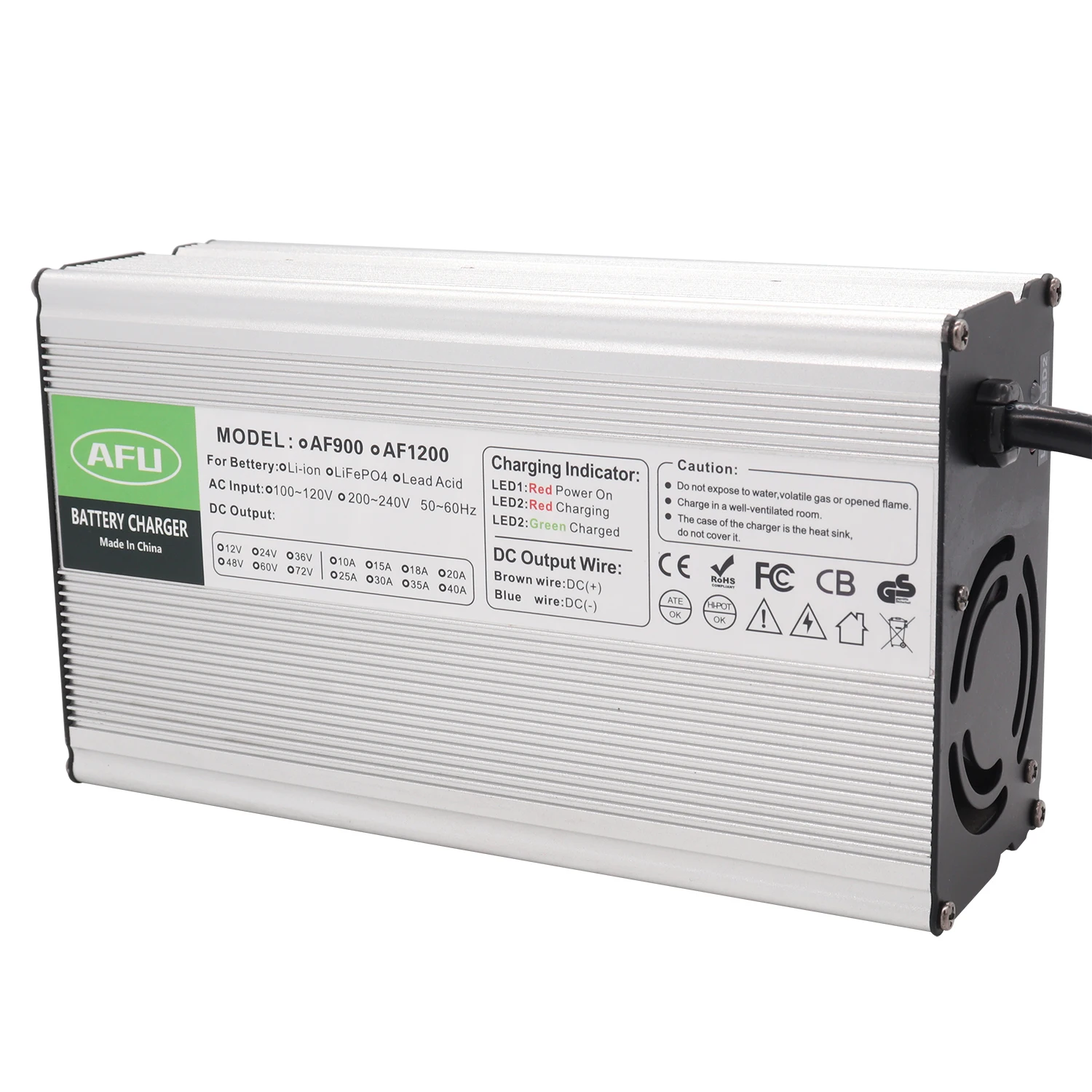 14.6V 30A LiFePO4 Battery Charger Silver aluminum shell Usd For 4S 12.8V 14.4V LiFePO4 Battery Smart Charger High Power
