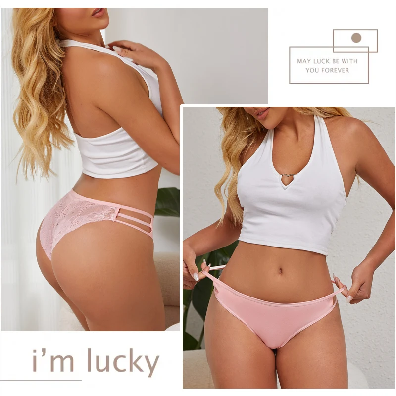 3PC/Set Women's Sexy Floral Lace Panties Low Rise Hollow Out Briefs Transparent… - Image 3
