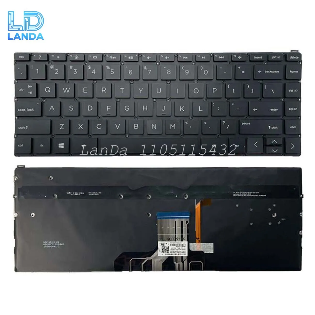 

Keyboard For HP Spectre X360 13-AP 13-AP0047 13-AP0084TU TPN-Q212 US Backlit