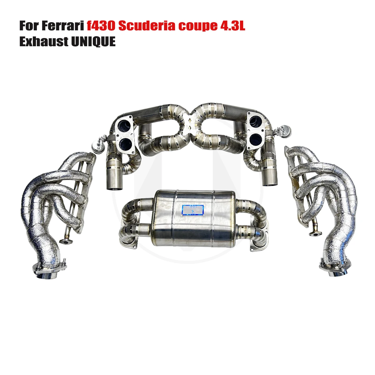 UNIQUE For 2009+ Ferrari F430 SC 4.3L manifold performance valve titanium exhaust system  TC4 titanium alloy exhaust muffler