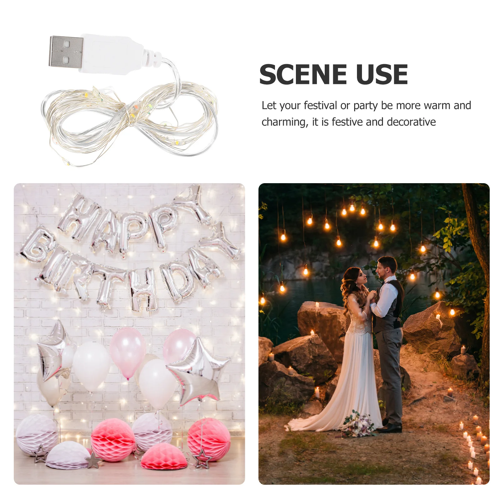 

USB LED Lamp String Creative Zinc Alloy Light Rope Festival Party Decorative Lamp String Christmas Light Christmas Decor