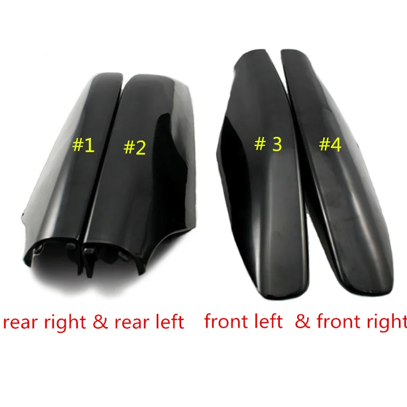 Roof Rack Rail End Cover, 4Pcs Roof Rack Cover Shell Cap Replacement For Toyota Land Cruiser Prado Fj120 2003 - 2007 2008 2009 C