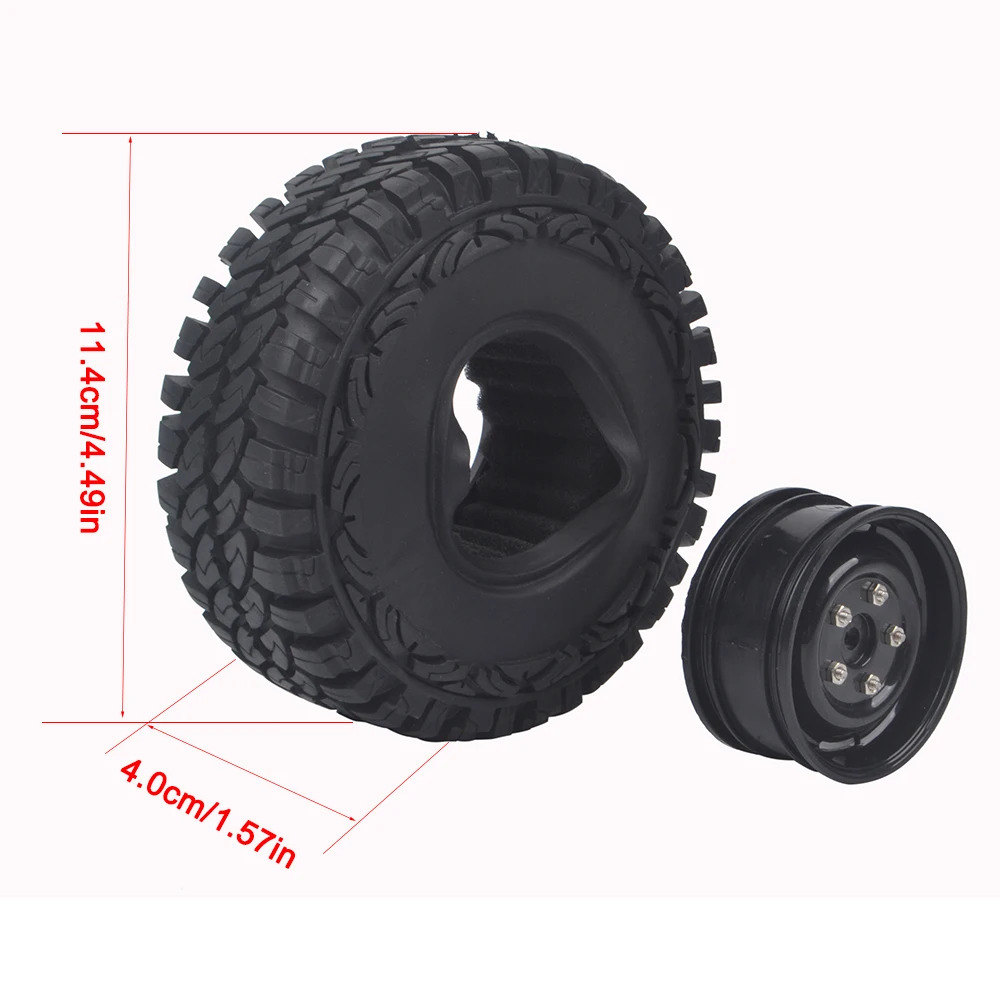 RC 96mm/114mm Tyres 12mm Hex Wheels 1.9 inch Crawler Tires for 1:10 RC Crawler Rock Car Axial SCX10 III Tamiya CC01 D90 TRX4