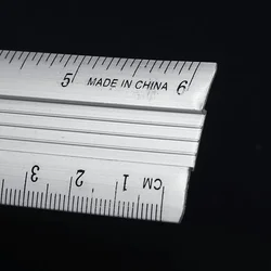 Aluminum Alloy Handle Tools Ruler Dual Scale Ruler Aluminum Alloy Dual Scale Silver Straight Ruler 15cm/20cm/30cm 15cm/20cm/30cm