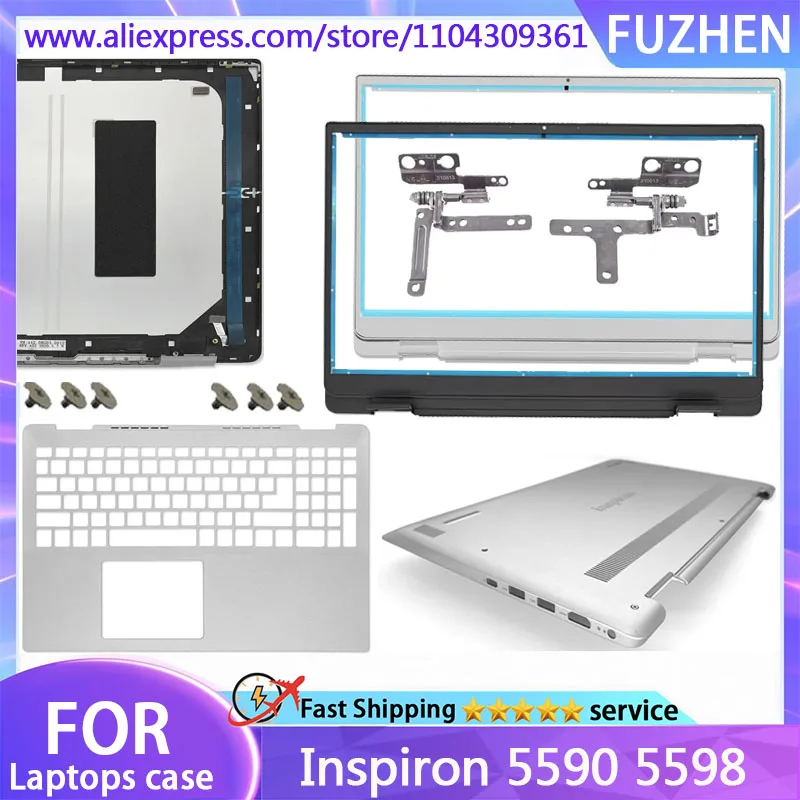 

NEW Cover For Inspiron 5590 5598 Laptop LCD Back Cover Front Bezel Palmrest Upper Bottom Base Case Top Housing 039T35