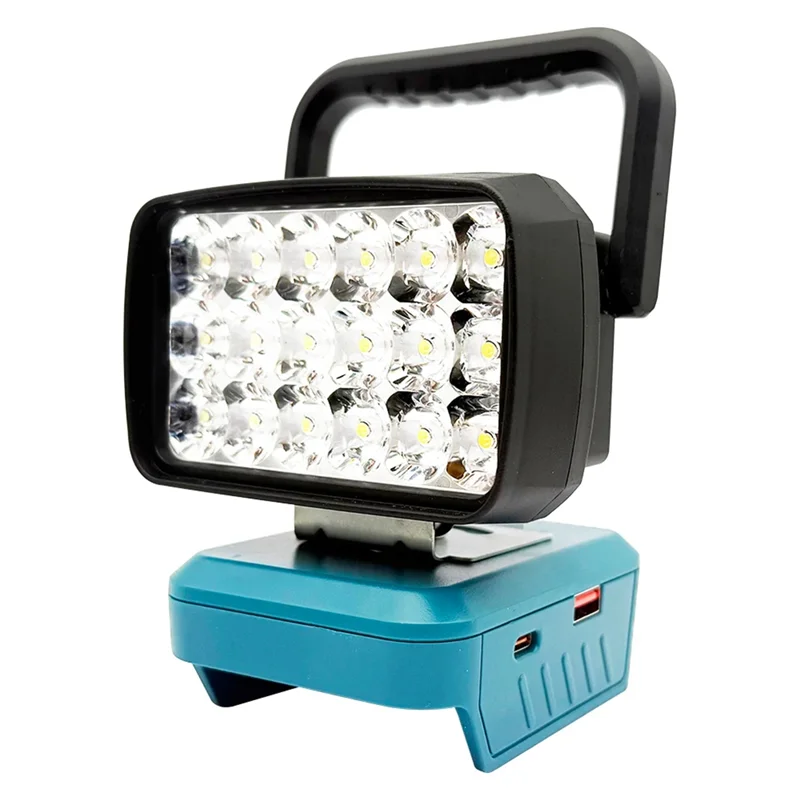 

B08B-LED Work Lights Handheld Lamp Portable Lanterns Flashlight Spotlights Torch For 18V Li- Battery BAT618 18 Beads