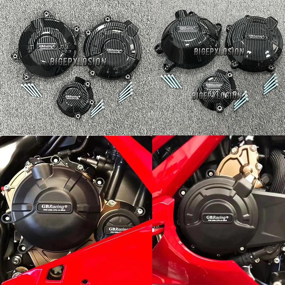 

2019 CBR500 NEW Carbon Fiber Printing Motorcycle Engine Protection Cover For HONDA CBR500R CB500F CB500X & NX500 ADVENTURE SPORT