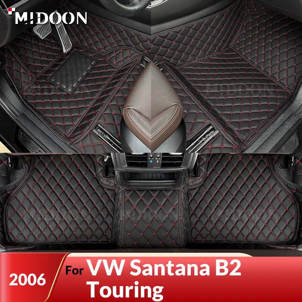 MIDOON Car Floor Mats For VW Volkswagen Santana B2 Touring 2006 Custom Auto Foot Pads Auto Carpet Cover Interior Accessories