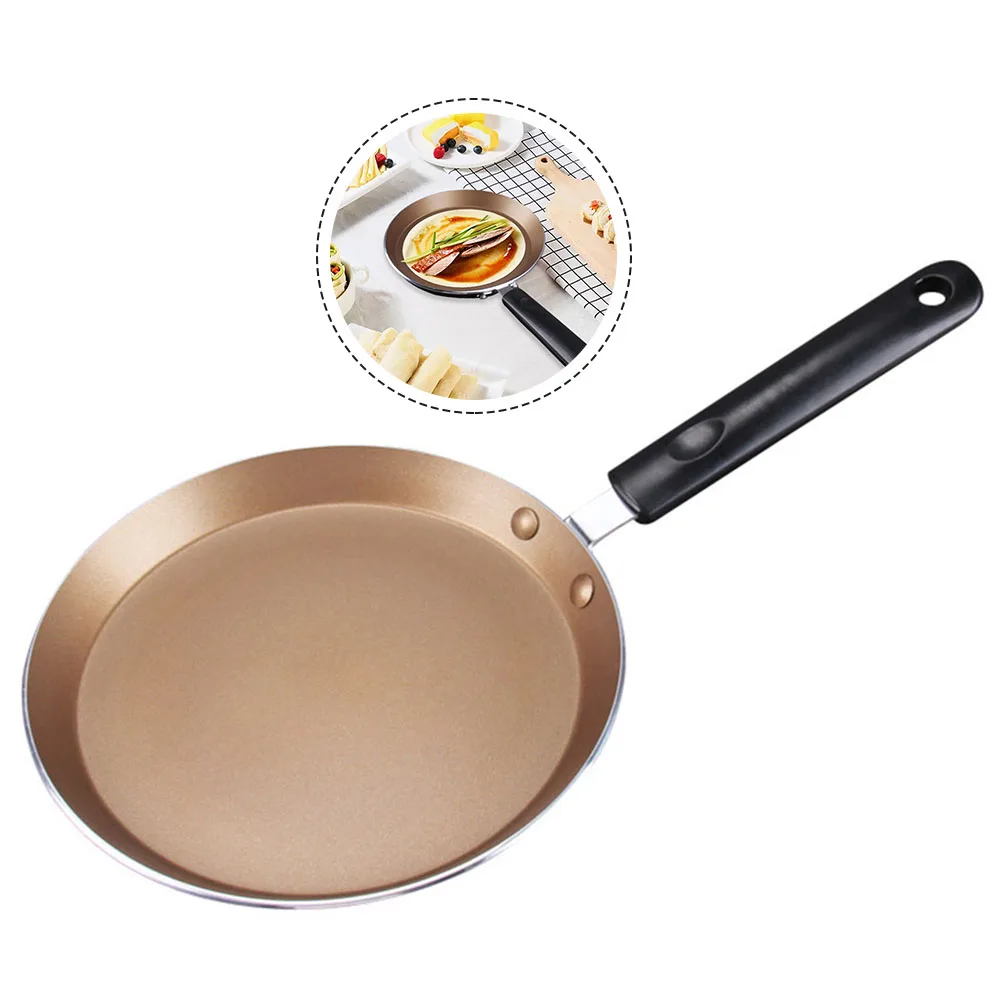 Sartén para hacer tortitas sin recubrimiento para cocinas de gas y inducción Mango ergonómico antiescaldaduras para una cocción segura de 18 cm de diámetro