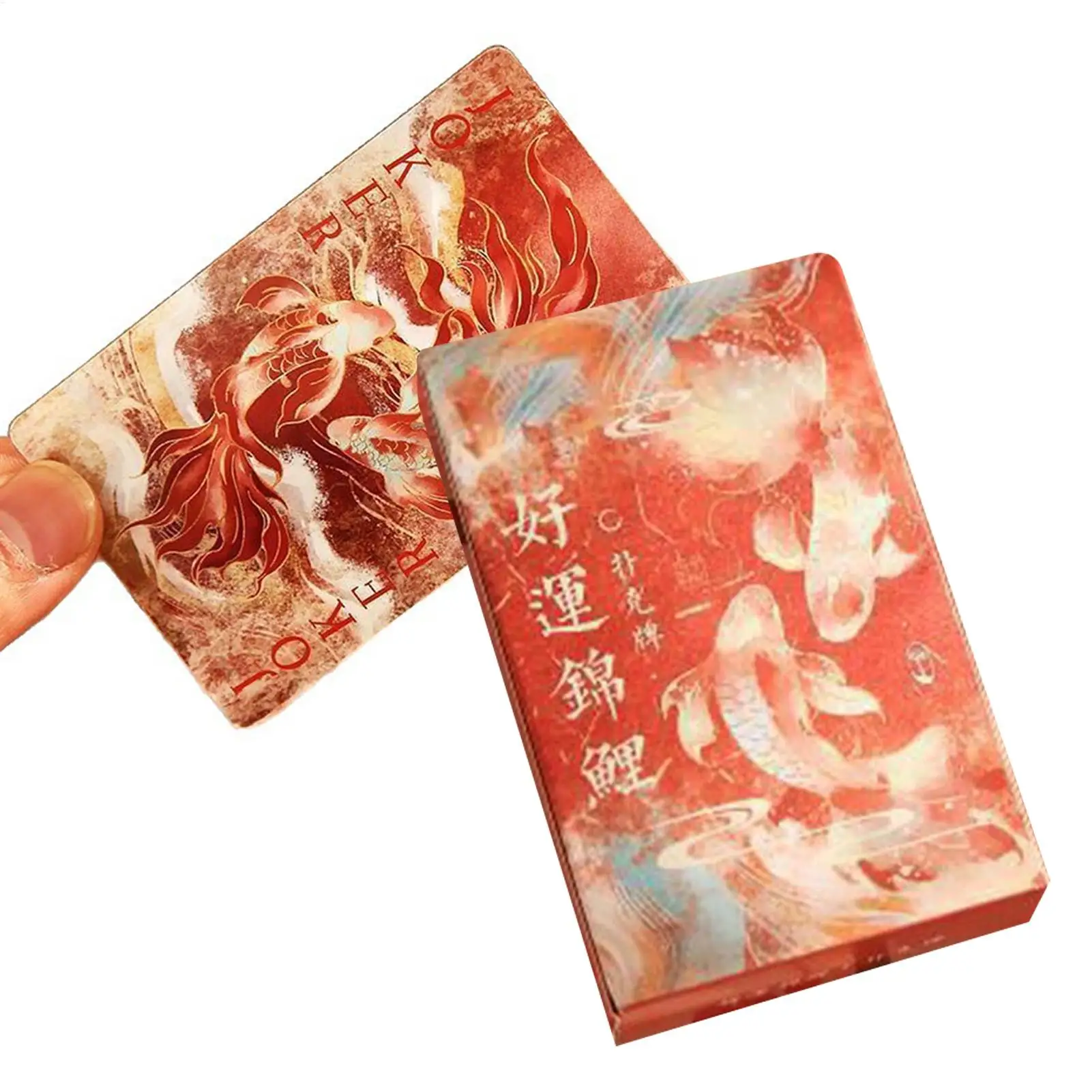 Poker Card Good Luck Fish Pattern Desk Game Chinese Mythology Fish Pattern Card Games For Families For Party Group Social