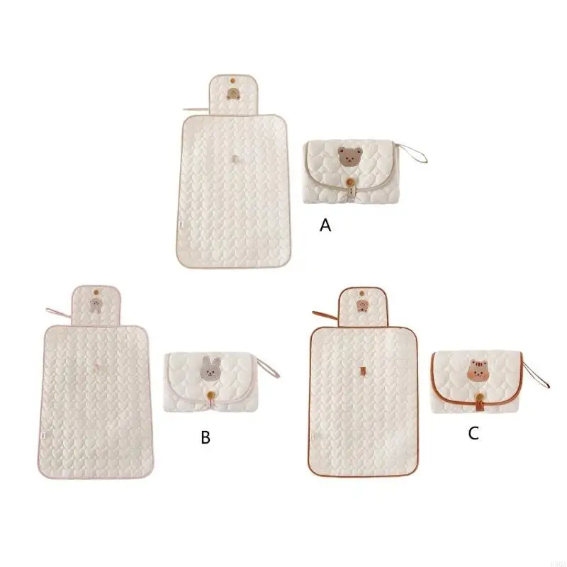 D5QA Tappetino per fasciatoio portatile Tappetino per fasciatoio fasciatoio per neonato pieghevole impermeabile per viaggi a