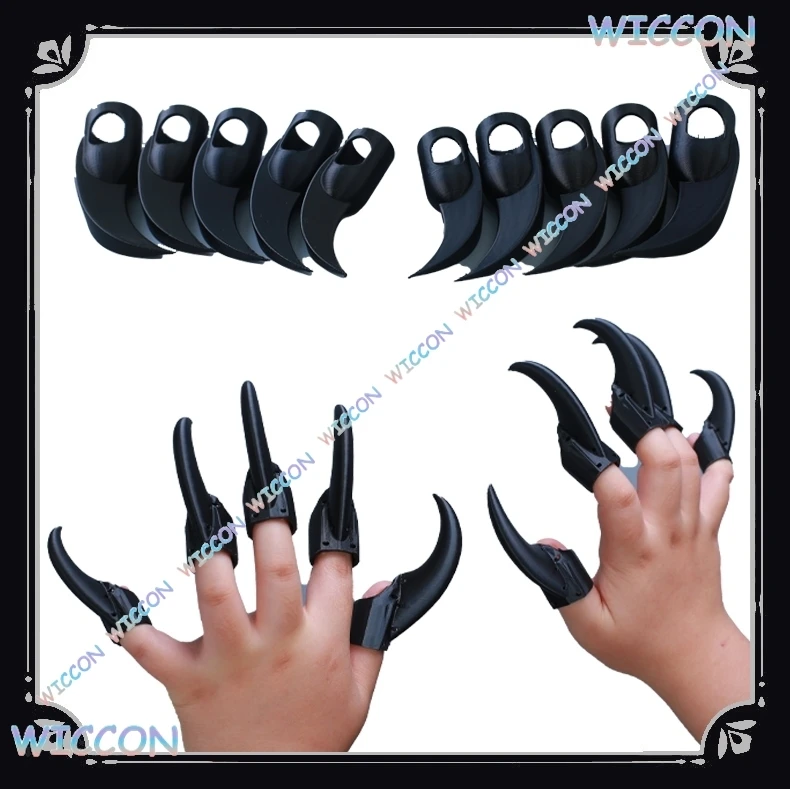 Animal Costume Fingernails Black Beast Claw Gloves Furry Paw Cosplay Accessories Halloween Werewolf Anime Role Play Prop Cosplay view 2