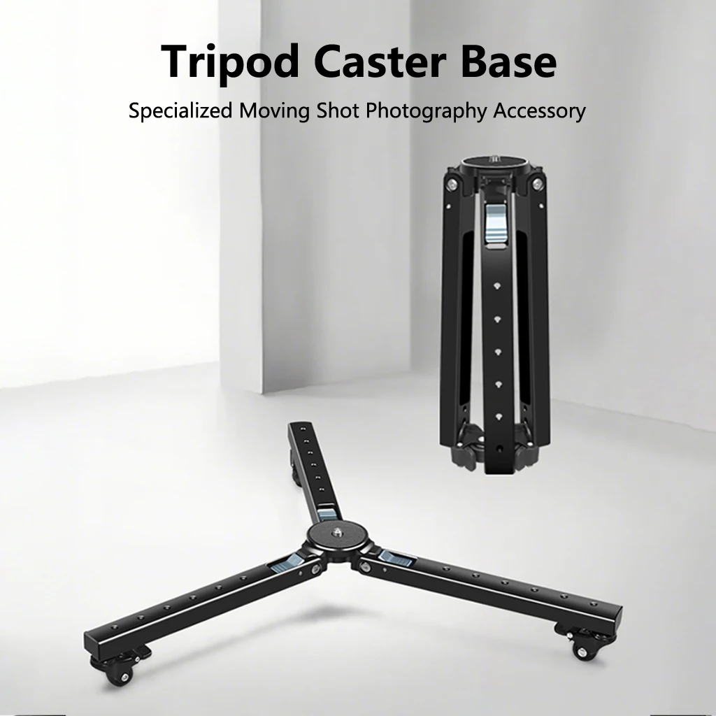 Heavy Duty Kamera Stativ Dolly Räder für Canon Nikon DSLR Kamera Video Stand Aluminium Legierung Stativ Zubehör – Detail 3