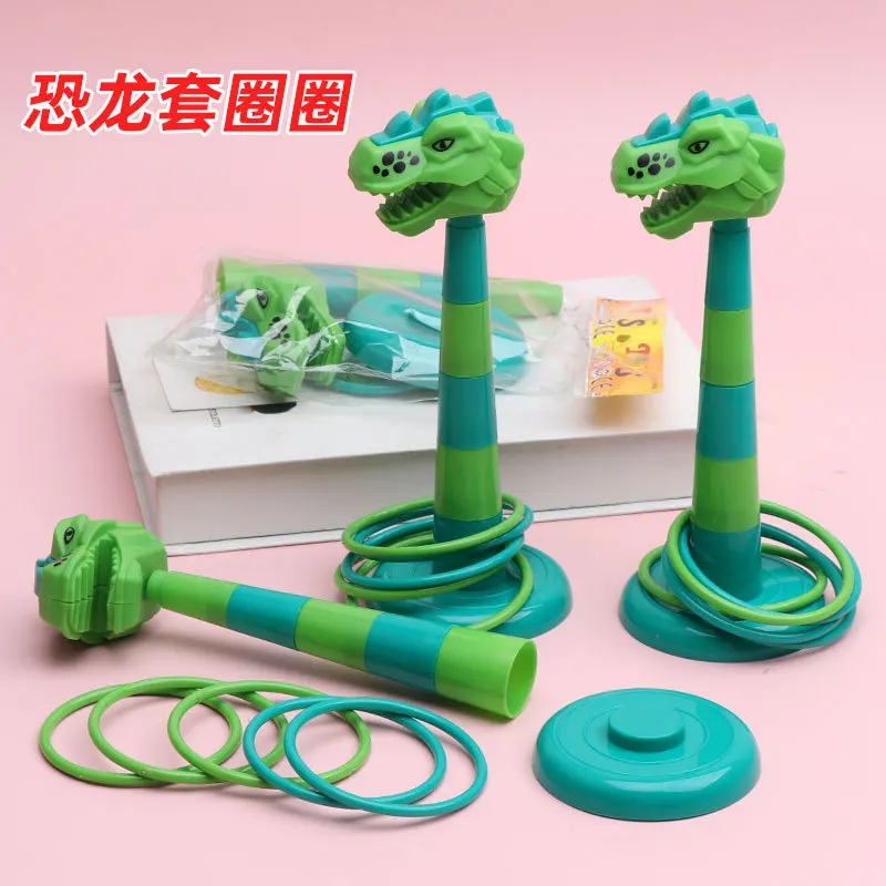 لعبة حلقة ديناصور قابلة للإزالة حلقة إرم حديقة ألعاب رياضية خارجية الوالدين والطفل PK رمي سرعة ألعاب التدريب خفة الحركة