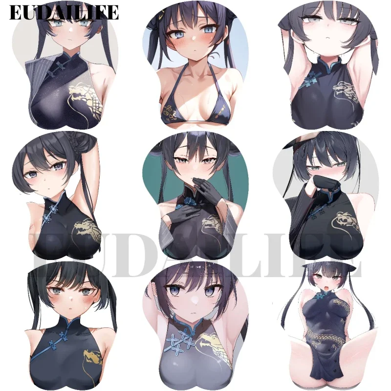 

Kisaki 3D Mousepad Blue Archive Game Hand Wrist Rest Mouse Pad Mousepad Silicone Oppai Soft Mouse Mat Office Work Otaku Gift