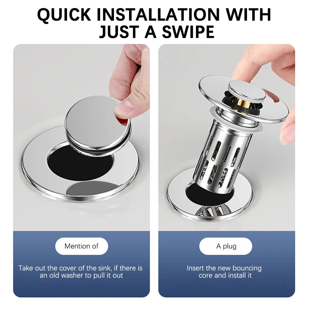 

Нажимной сливной фильтр, усовершенствованные ловушки для волос с защитой от засорения для душевых ванн, многослойная пробка, фильтр для раковины