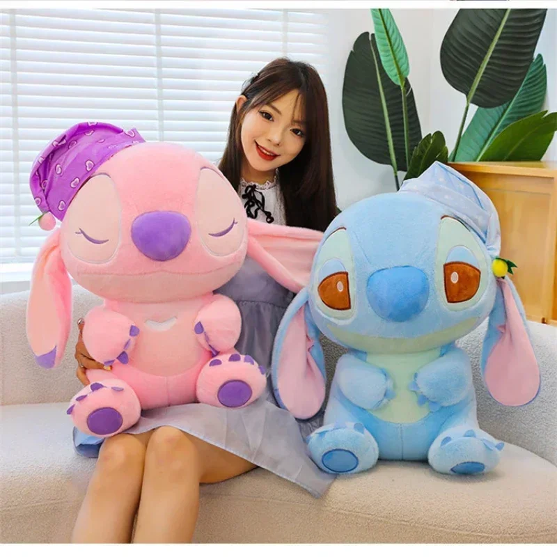 60cm Kawaii Disney Lilo & Stitch Plush Dolls Cartoon Plush Toy Cute Anime Soft Stuffed Doll Stitch Plushie Pillow Kids Xmas Gift