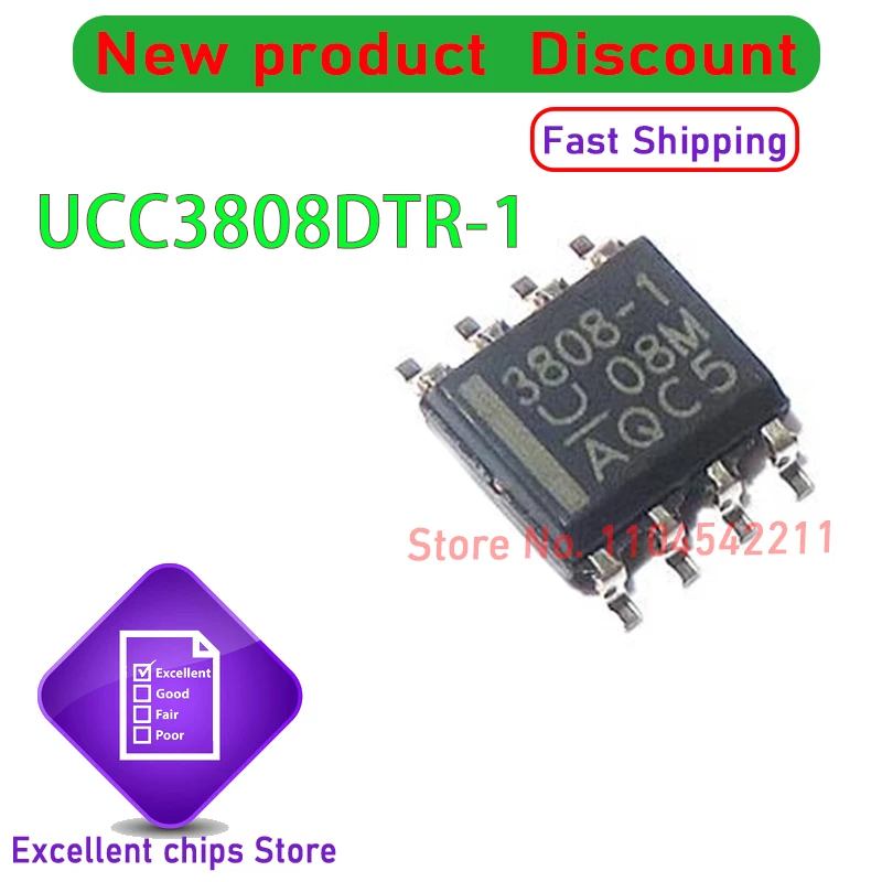 

1~50PCS 100% New original UCC3808DTR-1 UCC3808D-1 UCC3808 Screen printing: 3808-1 Package: SOP8 Offline converter push-pull chip