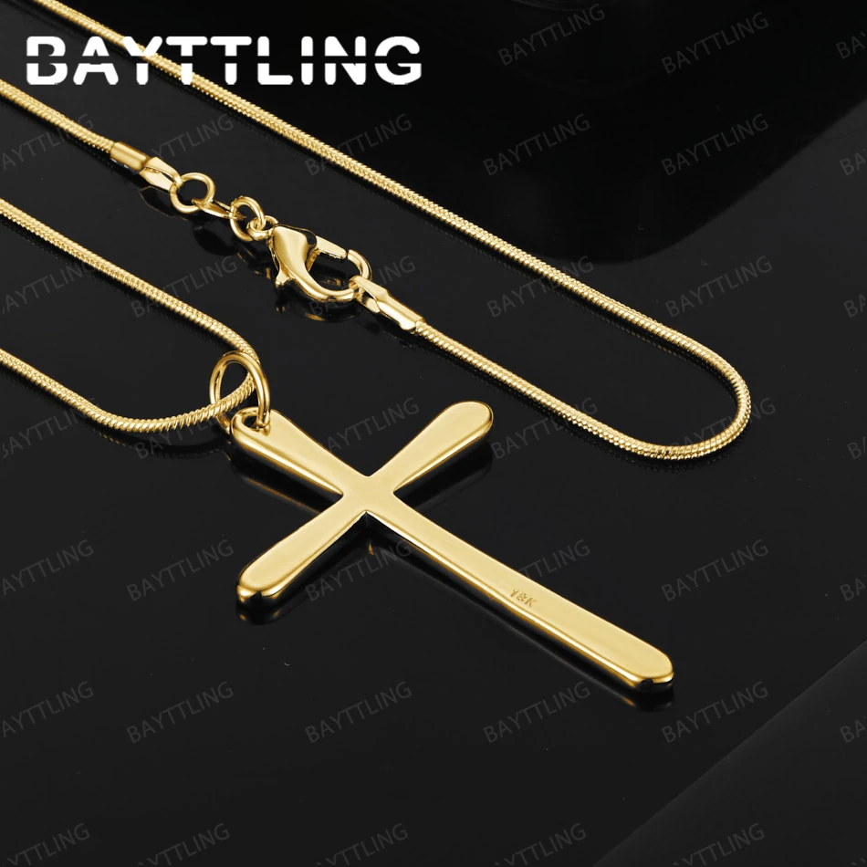 925 Sterling Silver 16-30 Inch Exquisite Cross Pendant Necklace Women Jewelry Gift Accessory Fashion Wedding Luxury
