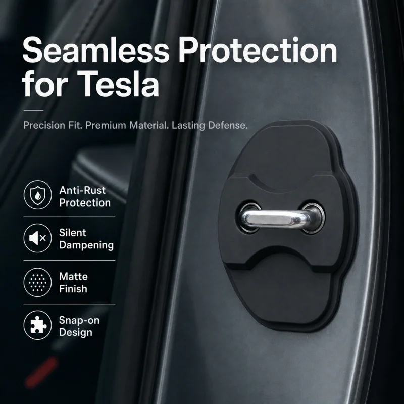 No Standard Model4 Magnetic Silicone Door Lock Protective Cover Set No Adhesive Left, Can Be Re-Pasted Repeatedly General Model/