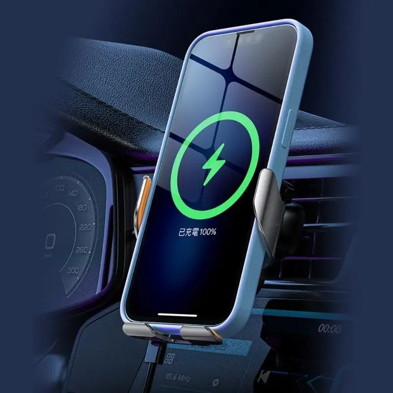 

Автомобильное зарядное устройство с автоматическим зажимом, крепление для телефона, держатель для телефона, легкое беспроводное