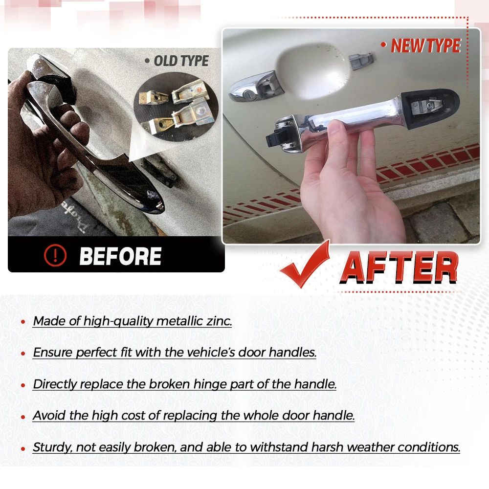 

For Fiat 500 500C For Abarth 500 500C Outside Door Handle Hinge Repair Kit Driver Passenger Side 51964555 51939041