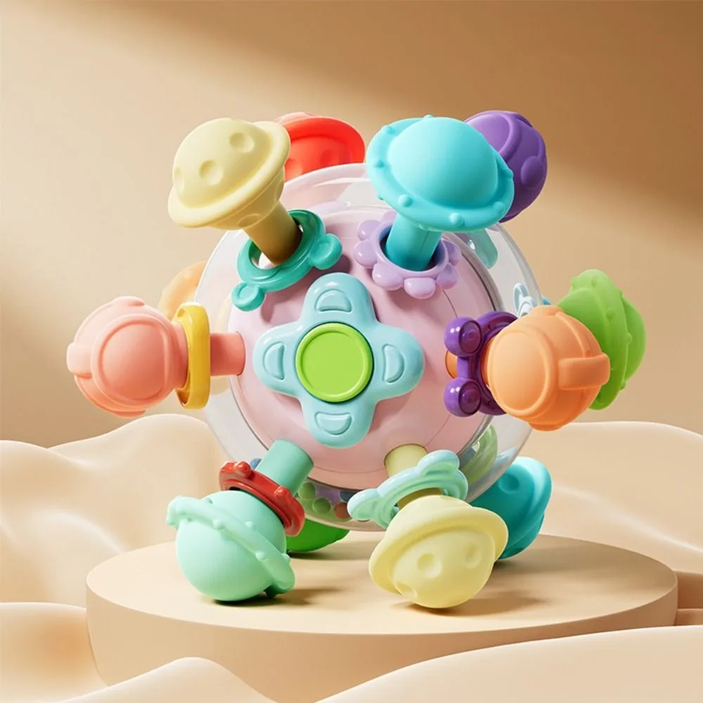 

Food Grade Baby Rattles Toys Colorful Lead Free Multi-Sensory Baby Toy Safety Easy To Clean Sensory Chew Toys