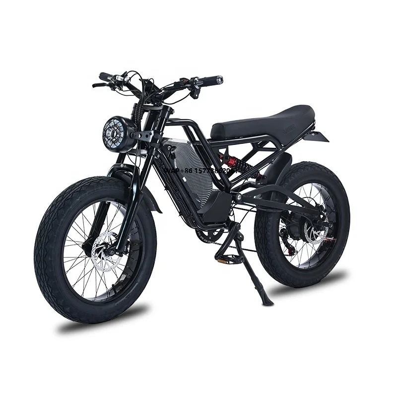 

1500W Fast Ebike Cruiser Adult MTB Electric Fat Tire Engine Dirt Pit E Bike Full Suspension