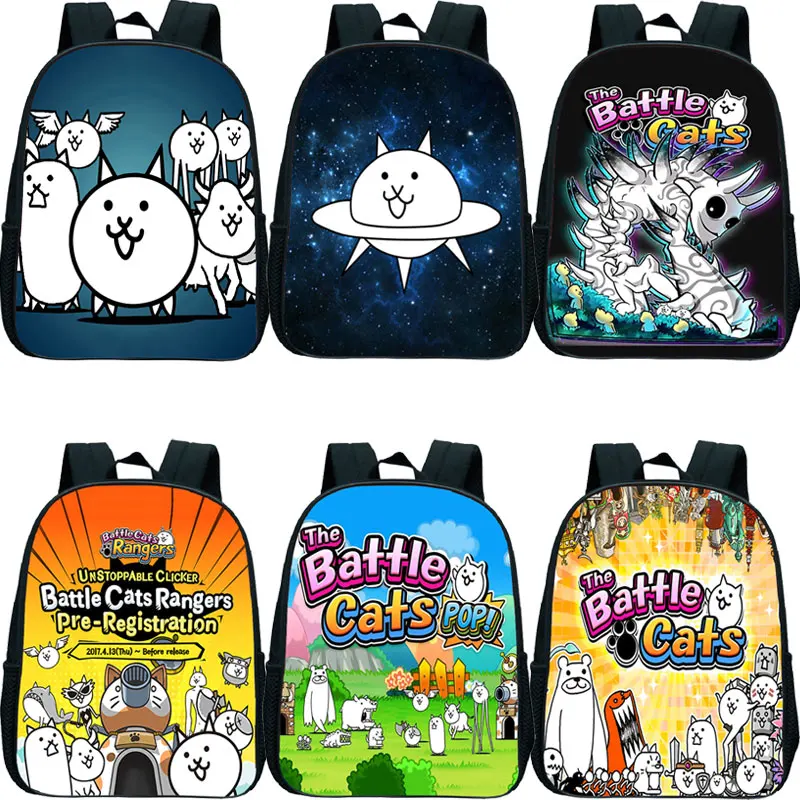 Children The Battle Cats Backpack Kindergarten Bags Kids Cartoon Anime School Bag Boys Girls Back To School Backpacks Mochila