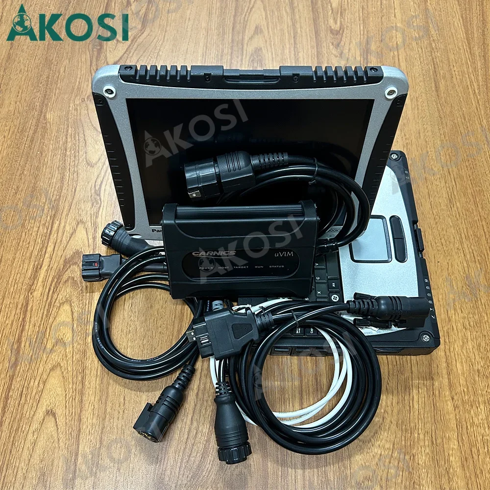 

For Doosan Diagnostic tool uvim Communication Interface Forklift Excavato Loader heavy Duty DDT SCR DPF Scanner kit +CF19 laptop