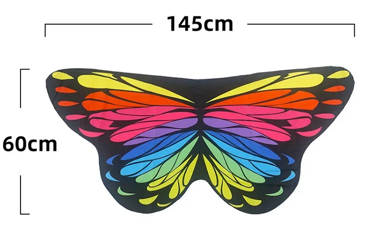 Косплей Хэллоуин Бабочка Косплей Аксессуары Для Взрослых Ослепительные Радужные Крылья Бабочки Подарки На День Рождения Сказочный Ангел Танцевальный Шо