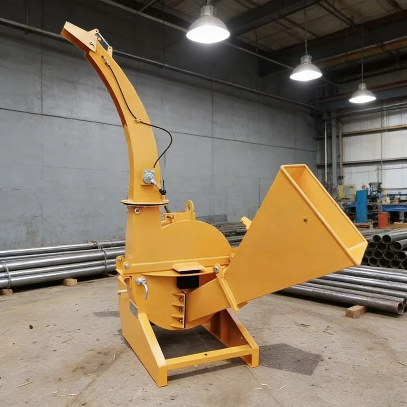 Portable Track Type Forestry Wood Chipper Hydraulic Feeding Shredder