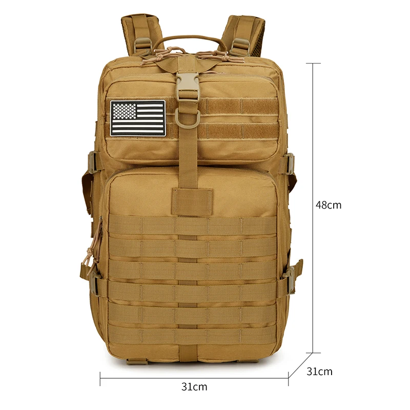 Toposhine التكتيكية على ظهره للرجال مقاوم للماء العسكرية مول على ظهره 31x48x31 سنتيمتر سعة كبيرة في الهواء الطلق حقيبة الظهر لحقيبة ترحال #5