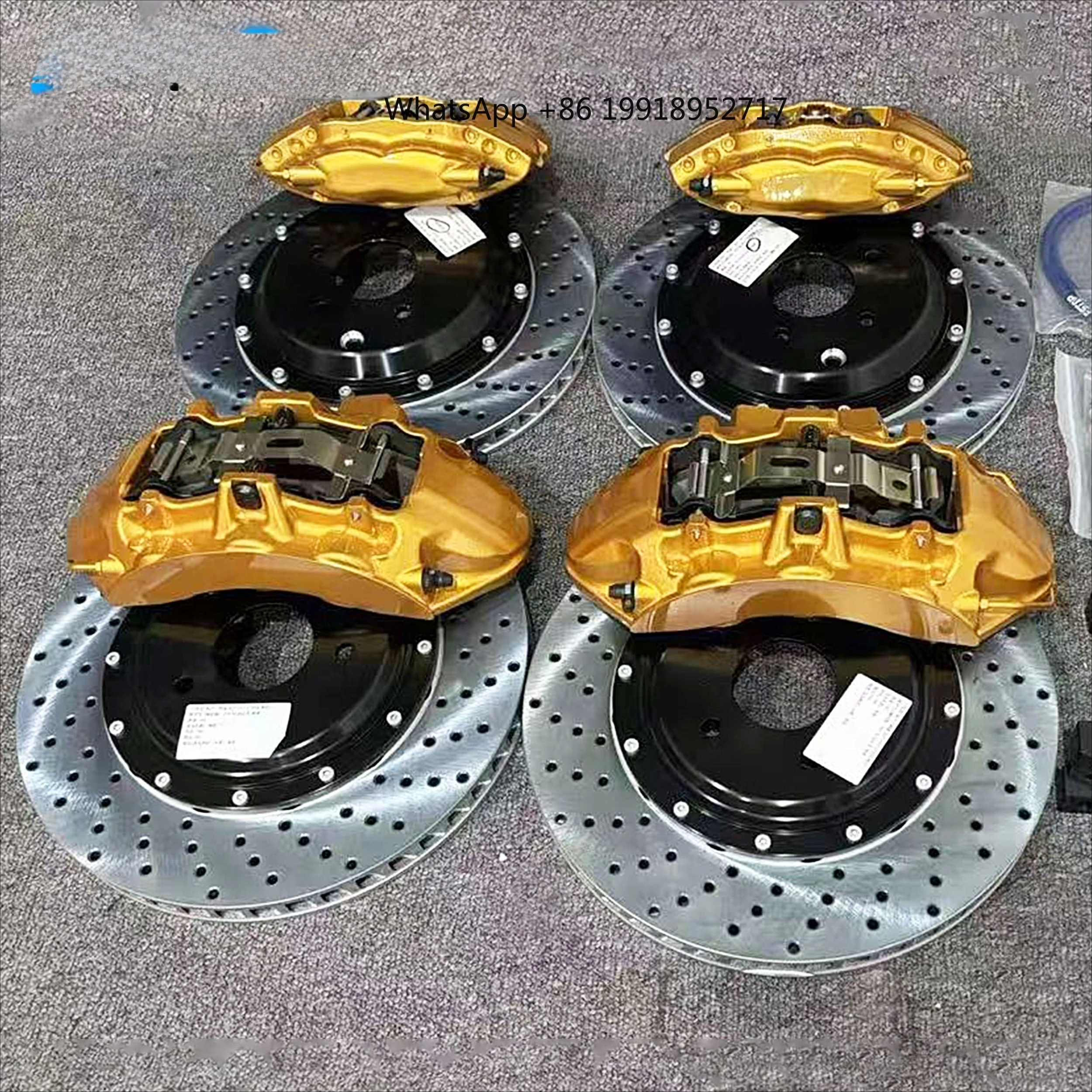 Reliable OEM Quality 4 Piston Forged Aluminum Caliper Set Ceramic Pads Big Brake Kit for A45 CLA45 AMG JJ1327