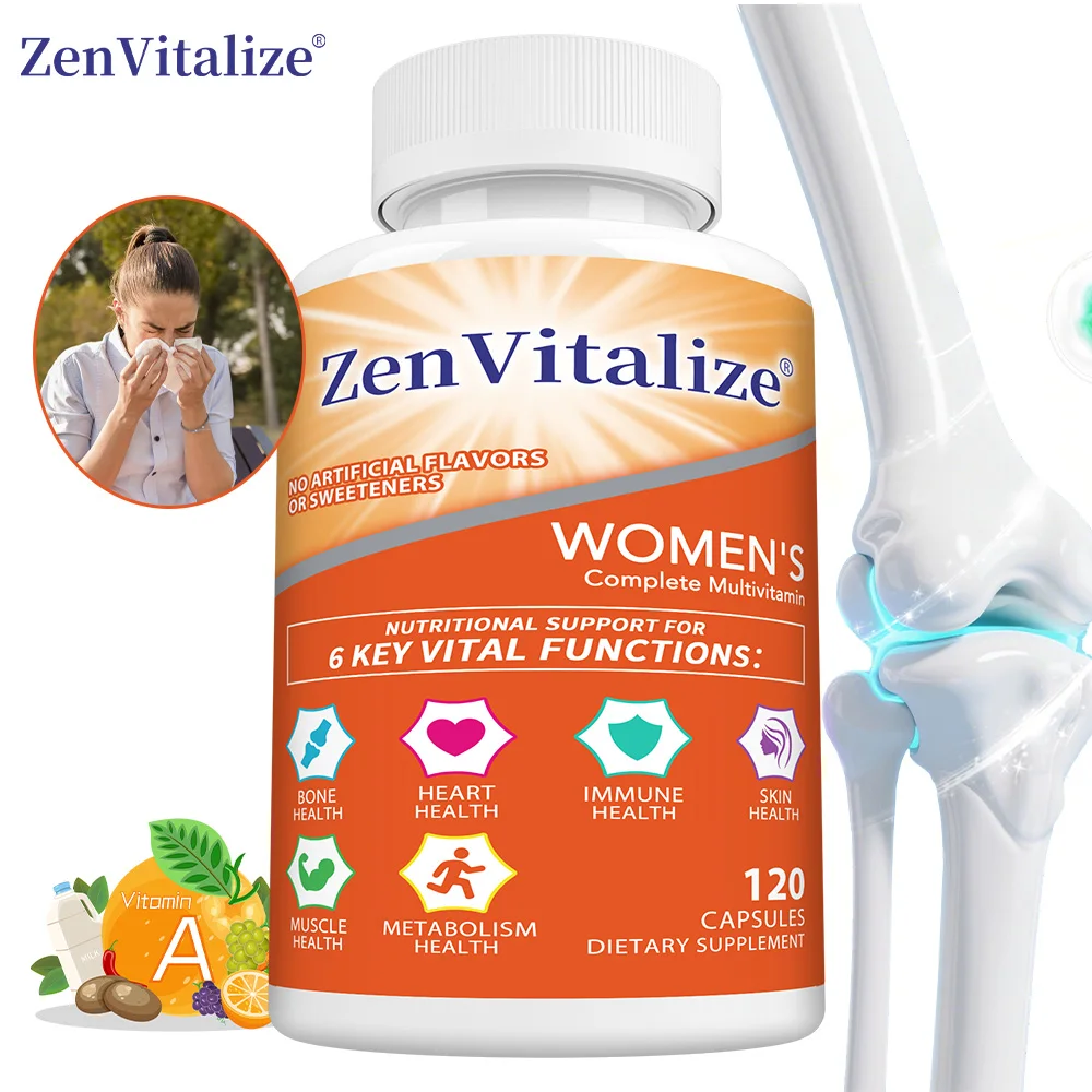 

Women's Complete Multivitamin Capsules - with Vitamin,Biotin & Folate - Supports Bone,Immune,Skin,Muscle and Metabolism Health