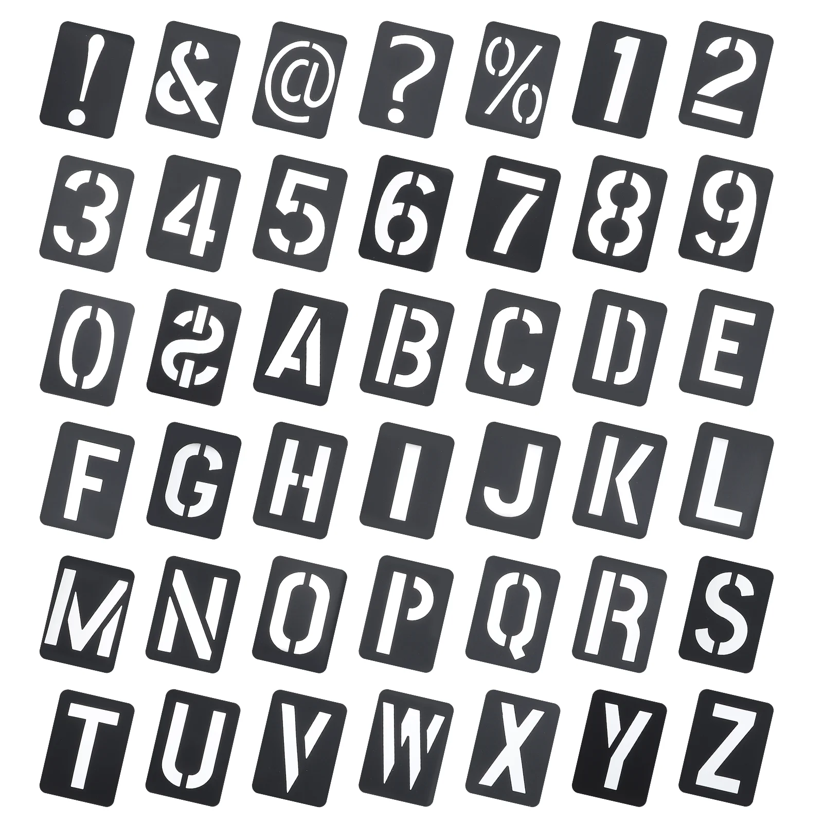 Imagem -02 - Alphabet Number Wall Stencils For Kids Modelos de Pintura Spray Craft Art Tracing Paint Desenho Template Faça Você Mesmo Parede 42 Pcs