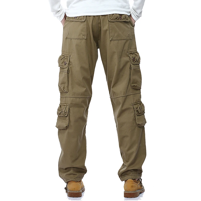 drop shipping Men Fleece Cargo Pants Cotton Winter Men\'s Camouflage Trousers Military Pants ABZ104