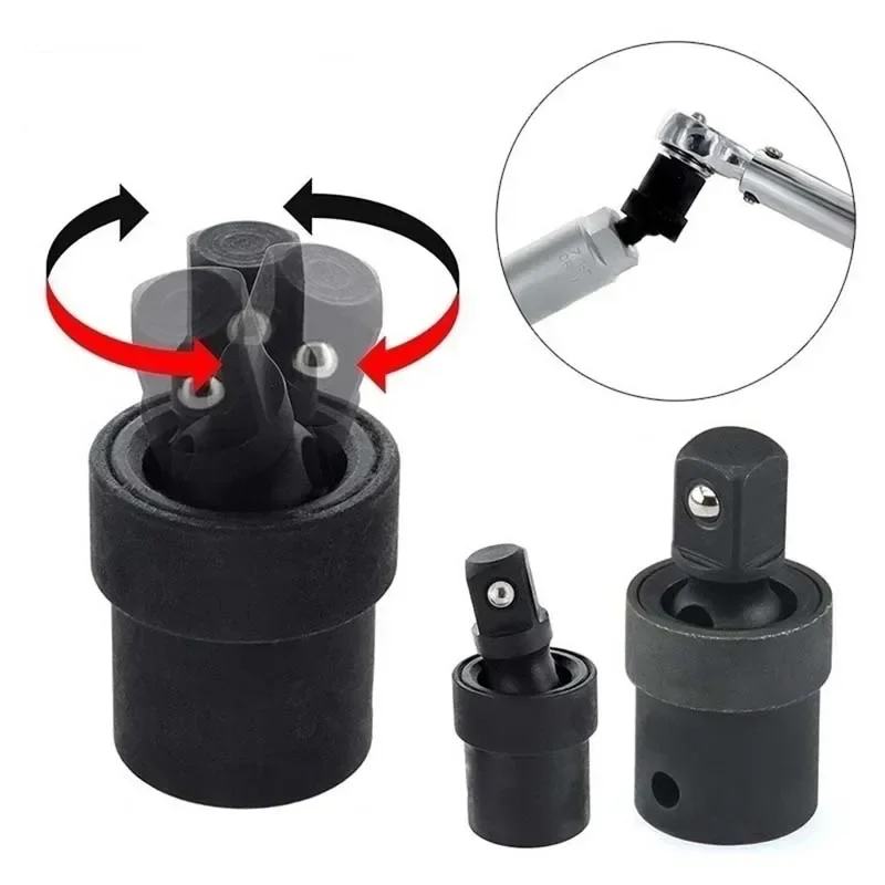 3Piece Gimbal Ball Impact Key Adapter  1/2 3/8 1/4 Hinge Adapter, 360 Degree Impact Adapter Vehicle Repair Tool