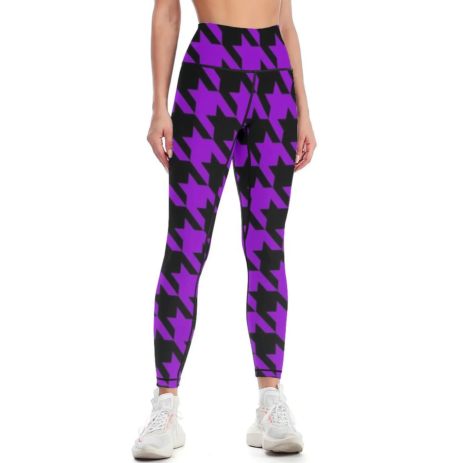 

purple houndstooth Leggings gym top Women's sportswear Women's push up sporty woman push up Womens Leggings