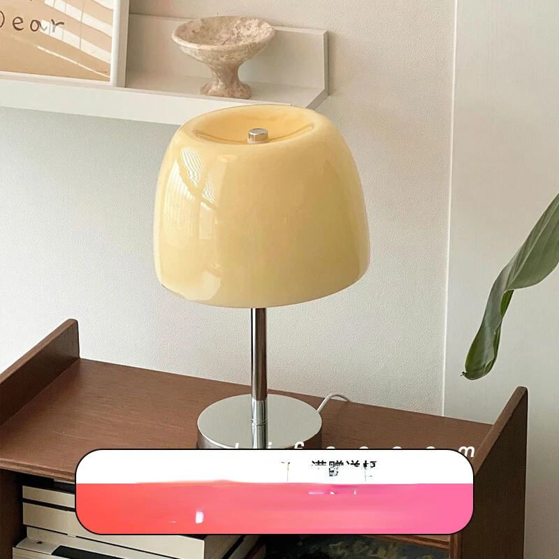 

Lifepoem Cream Glass Table Lamp Korean Ins Blogger Same Style Study Bedroom Shooting Network Red Atmosphere Lamp