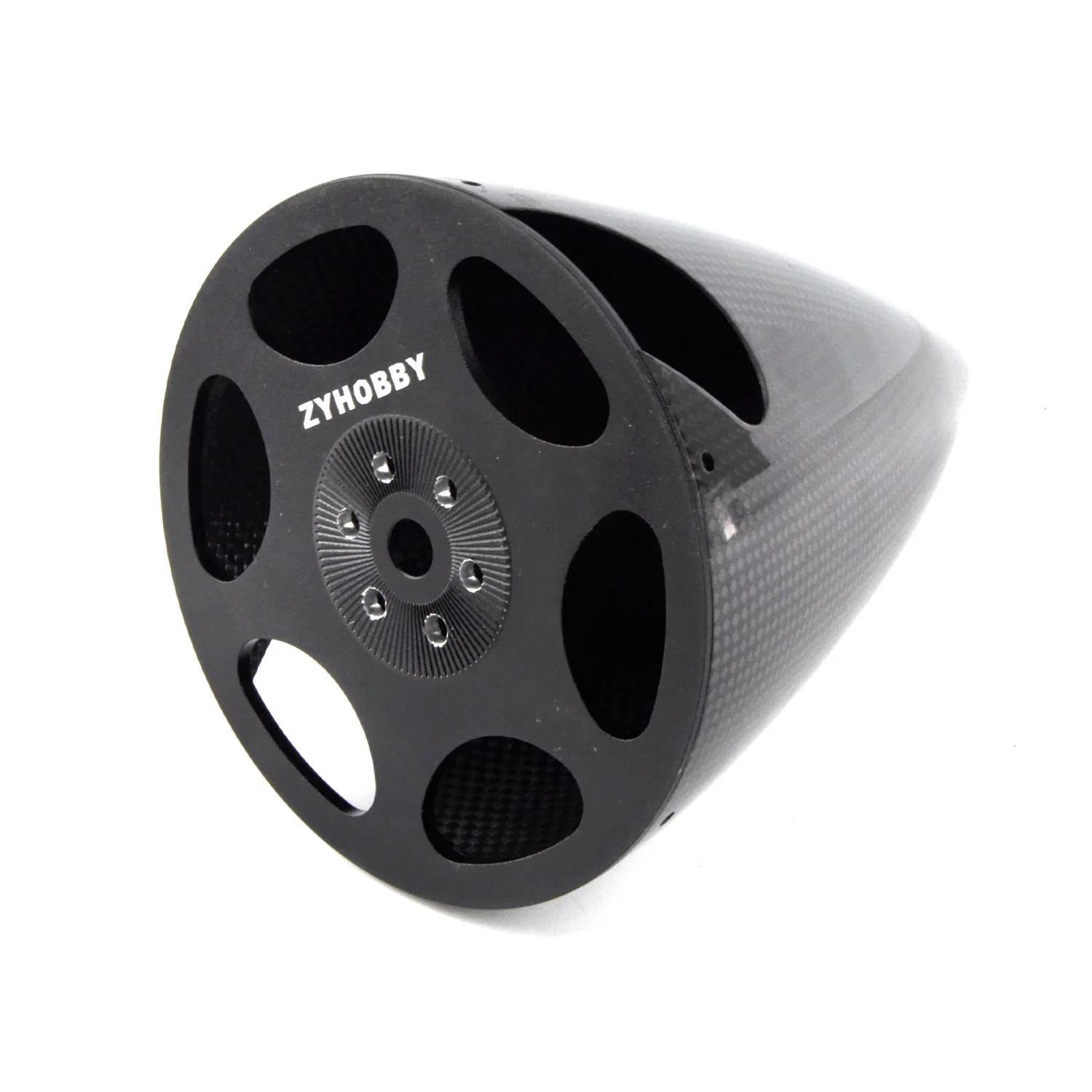 1pc 5 inch Carbon Fiber Spinner with Aluminum Backplate - for DLE120 DLE130 GP123 DA120 RC Gas Engine