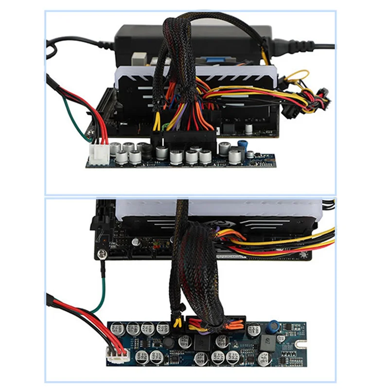 2X DC 12V 300W DC ATX Peak PSU Pico ATX Switch Mining PSU 24Pin MINI ATX PC แหล่งจ่ายไฟสําหรับคอมพิวเตอร์ 300W โมดูล